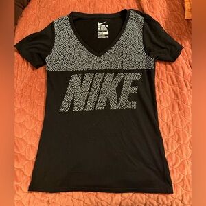 Nike Dri-FIT Black Tee with White Dots